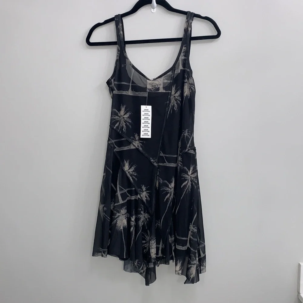 NWT Urban outfitters Sheer Mesh Mini Dress tropical summer dress_2